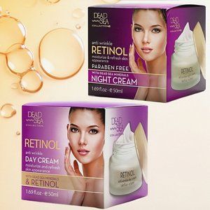2x Dead Sea Collection Retinol Anti Wrinkle DAY&NIGHT Cream 1.69 fl.oz Skin care
